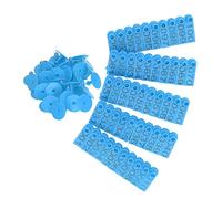 HEEPDD Etichette Auricolari Numerate per Bovini, Materiale PP, Robusta Carta di Identificazione del Bestiame, 100 Set per Mucche, Maiali e Pecore (BLUE)