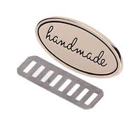 HEEPDD Etichette Fatte a Mano, Bottoni Ecologici Robusti Durevoli, con Aspetto Squisito, per Borse da Cucito Portafogli Borse Artigianato in Stoffa per Bambole Etichette Fatte a Mano, 5 Set in Lega