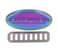 HEEPDD Etichette Fatte a Mano, Bottoni Ecologici Robusti Durevoli, con Aspetto Squisito, per Borse da Cucito Portafogli Borse Artigianato in Stoffa per Bambole Etichette Fatte a Mano, 5 Set in Lega