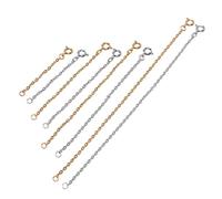 HEEPDD Extender Collana in Acciaio Inossidabile, 8 Pezzi Estensione Regolabile Oro Oro Estensione della Catena Estensione Set 4 Lunghezza diversa: 6 4 3 2 Pollici