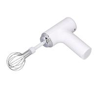 HEEPDD Famio Elettrico a Cordone Portatile con 3 Livelli di Marcia, 2 Frusta di Miscelazione, Batteria a Ioni di Litio, per Chef Professionali, Assmetali (WHITE)