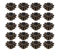 HEEPDD Fibbie Conchos Decorative a Margherita, Rivetti in Lega di Zinco con Design Turchese per Progetti di Artigianato in Pelle e Fai da Te (BLACK)