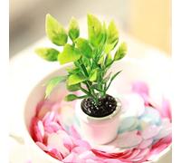 HEEPDD Figurine da Giardino in Miniatura Mini Green Plant Artificial, Decorazione Realistica in Vaso Realistica di Plastica Portatile Compatta, per Decorazioni da Giardino Domestico Nan