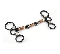 HEEPDD Filetto Ring, Design a Bocca Larga Offre Un Supporto Laterale Preciso Il Rullo in Rame Stimola la Masticazione Naturale Senza Pressione sul Palato vestibilità Comoda per Cavalieri di Tutti i
