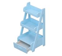 HEEPDD Fioriera per casa delle bambole, realizzata a mano, in legno di betulla resistente, per casa delle bambole 1:12 (blu)