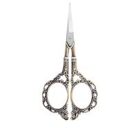 HEEPDD Forbici da Ricamo a Cucire, 4,3 Pollici di Precisione Affilata e Dettagli in Stile Floreale Vintage con Acciaio Inossidabile per Opere D'arte Artigiane, Filo Ad Ago, (Placcatura di rame scuro)