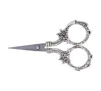 HEEPDD Forbici da Ricamo in Fiore, Cesoie per Punto Croce su Misura in Acciaio Inossidabile, Strumento Decorativo Vintage per Ricamo e Uso Quotidiano, Lunghe 9 Cm (SILVER)