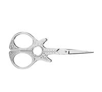 HEEPDD Forbici da Ricamo Moda Fai-da-te, Acciaio Inossidabile, Forte Anticorrosione, Uso Versatile per Artisti e Artigiani, Forma Unica di Chitarra (SILVER)