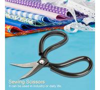 HEEPDD Forbici da Taglio per Tessuti in Acciaio Al Carbonio per Sartoria Professionale, Forbici da Cucito per Pelle per Sartoria Professionale, da Cucito per Pelle con Punta a Gomito e Manico in PVC