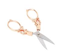 HEEPDD Forbici di Forbici da Ricamo Vintage, in Acciaio Inossidabile per Cucire il Taglio della Carta a Maglieria per Cuciture per Vari Ambienti di Artigianato Nan (oro rosa)