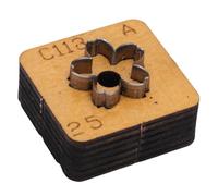 HEEPDD Fustella per Pelle, Stampo per Punzonatura in Metallo con Sfera di Fiori per Lavorazione della Pelle, con Acciaio Al Carbonio e Legno Massiccio, per Portachiavi Fai da Te Borse (25 mm)