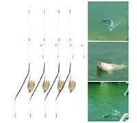 HEEPDD Gabbia per Esche da Pesca Portatile da 4 Pezzi Cestino per Esche Leggere da 1,8 Once per Pescatori di Carpe Pesi Multipli 20g 30g 40g 50g Uso di Acqua Dolce Scatola Compatta per Attrezzatura