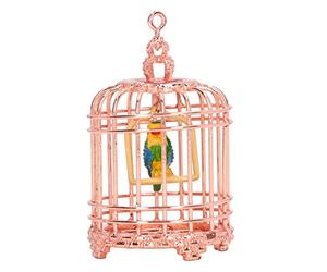 HEEPDD Gabbia per Uccelli per Casa delle Bambole in Metallo, Gabbia per Uccelli, Scala 1/12 per la Decorazione della Casa delle Bambole, per per delle in Metallo Ideale per la Fotografia, Giocattoli