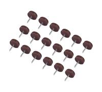 HEEPDD Gamba di Plastica Gamba Chicchi Durevole Protezione per Pavimento per la Sedia Tavolo Divano 100 Pezzi 18 Mm*5 Mm caffè (#2)