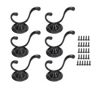 HEEPDD Gancio di Ganci per Cappotto, 6 Pezzi Pratici in Lega di Zinco a Parete Gancio retrò per Casa Nan