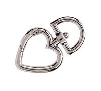 HEEPDD Gancio Girevole per Cordino a Forma di Cuore Clamp/Holder in Lega di Zinco con Portachiavi per Portachiavi e Artigianato 12 Pezzi 1,06 X 1,77 Pollici per Borse e Creazione di Gioielli (#2)