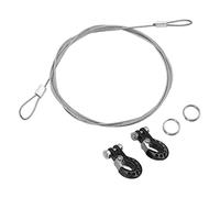 HEEPDD Gancio per auto da arrampicata RC, struttura stabile resistente alla corrosione gancio per rimorchio RC con corda in acciaio per auto a controllo remoto 1/10 (nero)