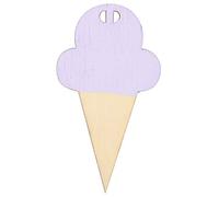 HEEPDD Ghirlanda da Appendere in Legno da 10 Pezzi, Design a Cono Gelato, Materiale in Legno Naturale, Perfetta per la Cameretta dei Bambini, l'asilo Nido, le Decorazioni per Compleanni e Feste
