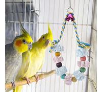 HEEPDD Giocattoli per Animali Domestici Giocattolo da Masticare, Giocattolo Molare in Pietra Minerale Colorato per Macaw Africano Grigio Amatatoo Budgie Parrocchetto Cockatiel Ginnastico