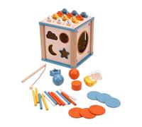 HEEPDD Giocattolo per Selezionare i Colori in Legno per Bambini Giocattolo per Selezionare Le Forme in Legno per Colori, Scatola di Corrispondenza per Forme in per Bambini Giocattoli Puzzle per la