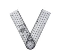 HEEPDD Goniometro in Plastica, 360 ° Angolare Rapido Sporgente Clear Angle Finder Righe