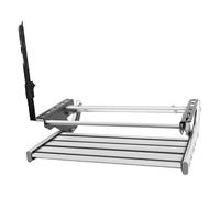 HEEPDD Gradino di Ingresso per Regolabile, Sgabello con Piattaforma Pieghevole per Rimorchio con Tappetino Antiscivolo, Supporta 440 Libbre Design Leggero in Lega di Alluminio per Un Facile Accesso