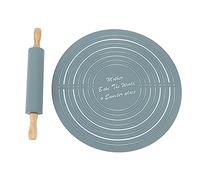 HEEPDD Grande Rullo di Silicone per L'offesa e Set di Cuscinetti, Elementi della Cucina Necessari per Fai -da -te, Pizza e Waffle (GREY)