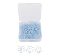 HEEPDD Graziose Graffette, Confezione da 100, a Forma di Fiore di Ciliegio, in Metallo Decorativo Azzurro, Filo di Ferro Antiruggine per Pianificatori, Album, Inviti di Nozze, diario.