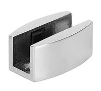 HEEPDD Guida a Rulli per Pavimento per Porta in Acciaio Inossidabile, Regolabile per Spessore Vetro 8-14 Mm, con Superficie Spazzolata, per Porte Scorrevoli in Vetro Senza Telaio (Lucido)