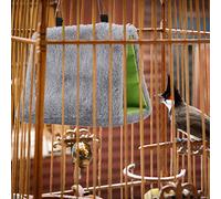HEEPDD Hammock di Uccelli, Triangolo Caldo Nido Peluche Coccole Letto Felice Capanna Letto per Parrocchetto Cockatiel Adottbird Budgie Finch Canary Giocattolo