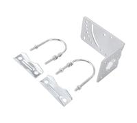 HEEPDD Hardware per la Casa Kit di Montaggio su Palo Staffa a L in Ferro Resistente per Antenna Internet Satellitare con Strumenti di Installazione per Antenna per Montaggio a Parete su Tetto a Terra