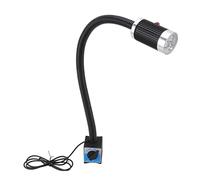 HEEPDD Illuminazione Speciale Luce per Macchina a LED Bianca 24V 9W con Collo di Cigno Flessibile e Base Magnetica in Alluminio per Tornio CNC Trapano per Officina Luce da Lavoro Magnetica Nan