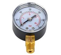 HEEPDD Indicatore di Pressione Meccanico con Supporto Inferiore BSPT 1/8 Pollici, Quadrante Trasparente, Custodia in Metallo per Aria Accurata, Olio, Monitoraggio della Pressione dell'acqua NAN