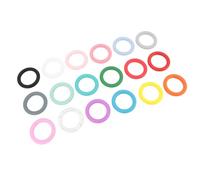 HEEPDD INDUSTRIAL E SCIENTIFICA 18 PC Loop per Tallone Silicone, Comoda Selezione Vibrante del Colore Vibrante Loop Rotondo per Mele per Tallone per Gioielli per Portachiavi Che Producono Nan