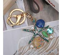 HEEPDD Keetchain di Cristallino, Carina a Stella a Stellame a Forma di Capesante della Catena Tastiera Scintillanti Anello Scintillante Borsetta a Pendente Borsetto Decorazione per la Decorazione
