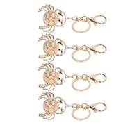HEEPDD Keetchain di Rinestone, 4pcs in Lega di Zinco Crab Tasto di Rinestone per le Donne Borsela Fascino per la Borsetta Pendente Nan