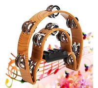 HEEPDD Kids Musical Strument Handbell Tambourine con Jingle a Doppia, qualità del Suono Superiore e Presa Ergonomica, per Amici e Bambini, Imitazione in Plastica e Metallo
