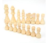 HEEPDD King Figures Game Chess Game 32pcs Pezzi di Scacchi in Legno, Scacchi in Stile Staunton Artigianato, per l'interazione Genitore-figlio e Giochi con Dimensioni per Bambini e Adulti