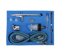 HEEPDD Kit Aerografo a Doppia Azione, Pistola a Spruzzo con Ago da 0,2 Mm 0,3 Mm 0,5 per il Design delle Unghie del Tatuaggio Dell'auto con Vernice per Modelli Artistici, con Tazza