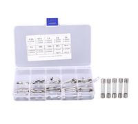 HEEPDD KIT Assortimento del Tubo di Vetro 100 Pezzi per Circuito e Funzionamento, Trasparente 5 * 20 Mm/6 * 30 Mm per il Circuito e il Funzionamento dell'auto, Trasparente 5 * 20/6 * 30 per Facile