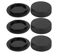 HEEPDD Kit Copriobiettivo per Fotocamera DSLR con Attacco PK, 3 Pezzi, Plastica Nera, Tappo Corpo e Set di Copertura Posteriore per Fotocamere DSLR con Attacco PK, 3 Pezzi, Plastica Nera, Corpo