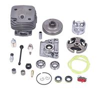 HEEPDD Kit di Candele per Cilindro, Pistone, Tubo del Carburante, da 52 Mm, Accessorio di Ricambio per Motosega 61, 268, 272, 272XP, Set di Cilindri in Alluminio da 2,05 Pollici con