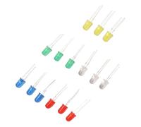 HEEPDD Kit di Circuiti LED a Basso Consumo Energetico da 100 Pezzi, Diodi Emettitori di Luce Multicolore da 5 Mm con Guscio in ABS per Progetti Fai da Te e Riparazione di Elettrodomestici