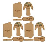 HEEPDD Kit di Modelli per Taglio in Acrilico per Artigianato in Pelle, Strumenti per Stencil Trasparenti per Portafogli e Scarpe Fai da Te, Ideali per gli Appassionati di Artigianato