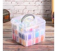 HEEPDD Kit Filo da Ricamo, Set Punto Croce Filo di Cotone con Scatola Organizer, Ottimo per Lavori Creativi e Braccialetti dell'amicizia