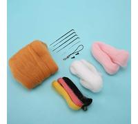HEEPDD Kit Kit di Infeltrimento a Aghi, Facile da Assemblare e Gestire la Borsa Materiale per Incontri di Ago per Bambole Animali Adatto a Bambini e Adulti Principianti Nan (Pig, Shiba Inu)