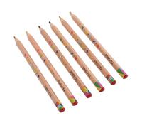 HEEPDD Kit Matita Arcobaleno Matita, 6 Pezzi Design Triangolare Multifunzionale 4 in 1 Colore Kit a VIVID COOLI VIVI