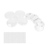 HEEPDD Kit per Creare Badge Vuoti da 100 Pezzi, Plastica Acrilica per Progetti Artigianali Fai-da-te e Accessori Personali, Creatore di Bottoni da 25 Mm con Supporto in Ferro per Disegni