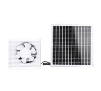 HEEPDD Kit per Ventole del Pannello Solare Ventola di Scarico Solare, Lega di Plastica e Alluminio, Ventilazione Efficiente per Piccole Serre e Pollai, Potenza da 20 W con Forniture di Giardinaggio