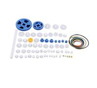 HEEPDD Kit Piccoli Ingranaggi in Plastica, 34-85 Assortiti Ingranaggi per Alberi in Plastica per RC Auto Robot Barca Modello di Aereo Giocattoli, Modello di Motore Ingranaggio Sostituisci Parti con